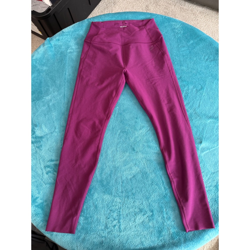 Peloton Womens High Waisted Perforated Leggings Magenta Purple Medium RN 150110